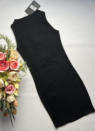 ⚫️чорна коротка сукня з молнією на декольте/чорне міні плаття в рубчик із замочком на грудях⚫️6 фото