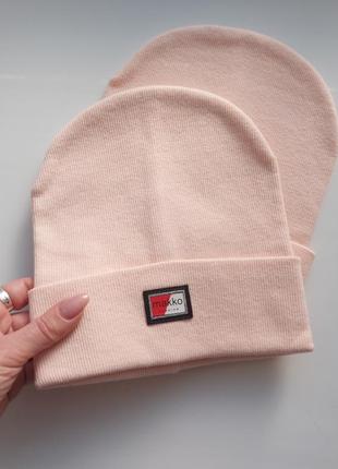 Шапка в рубчик в ассортименте на ог 52-54 см