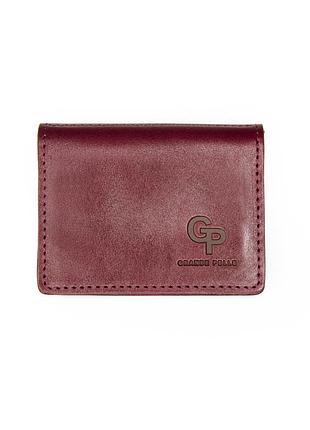 Обложка на права техпаспорт id паспорт удостоверение grande pelle 100х70х15 глянцевая кожа бордовый