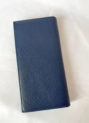 Мужской кошелек кожаный синий