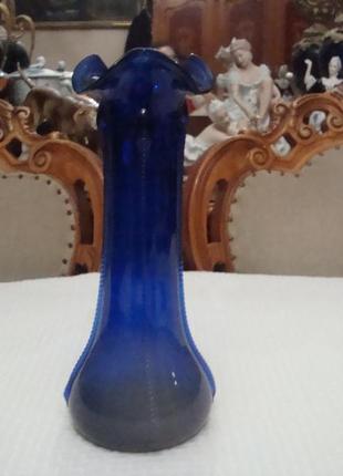 Красивая ваза кобальт ссср цветное стекло1 фото