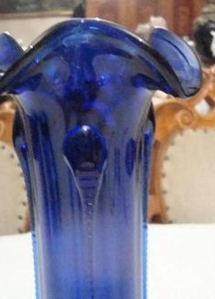 Красивая ваза кобальт ссср цветное стекло3 фото