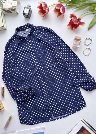 Рубашка блуза в горох в точку h&amp;m