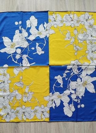 Патриотические украинские платки, платок флаг, сувенир, желто голубый платок, платье2 фото