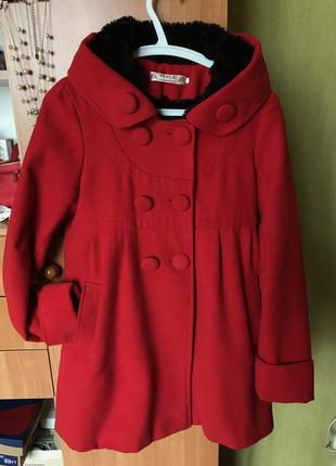 Нарядное пальто на девочку 13-15лет, s,  деми, утепленное.5 фото
