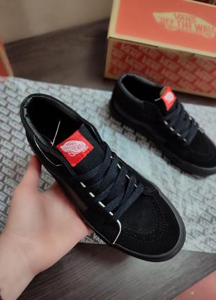 Чорні кеди ванс ванси кросівки vans old school олд вилиць2 фото