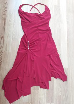 Плаття червоного кольору, вечірнє, святкове+ шаль в подарунок. 44 р. європейський 12.1 фото