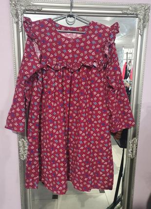 Крутое вельветовое мини платье в оверсайз стиле - с 14 по 18 р-р