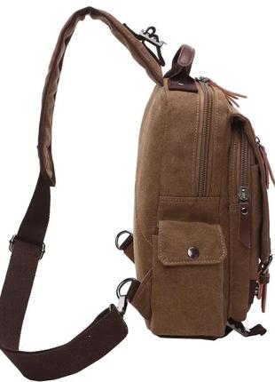 Сумка-рюкзак текстиль на одно плечо6 фото