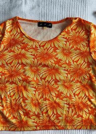 Топ, футболка соняшки в стиле хиппи