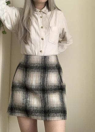 Теплая юбка в клетку 2