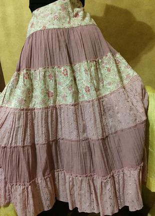 Красивая клешная юбка на лето4 фото