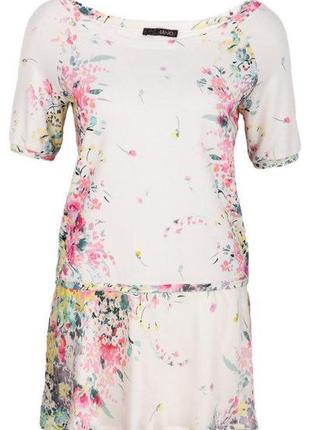 Туніка liu jo (італія), молочно біла в рожеві квіти.