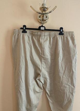 Балтал большой размер! стильные светлые легкие натуральные коттоновые брюки брюки брюки штанины зауженные4 фото