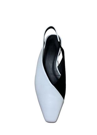 Туфли мюли дизайнерские черно белые итальялия neous5 фото