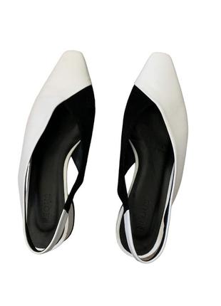 Туфли мюли дизайнерские черно белые итальялия neous2 фото
