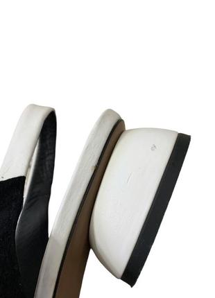 Туфли мюли дизайнерские черно белые итальялия neous6 фото