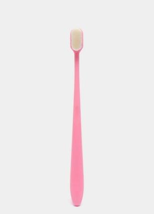Ультратонкая экологичная зубная щетка с 20,000 волосков, розовая в футляре4 фото