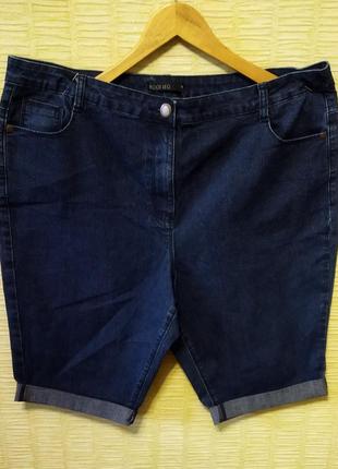 Темно синие джинсовые шорты большой размер