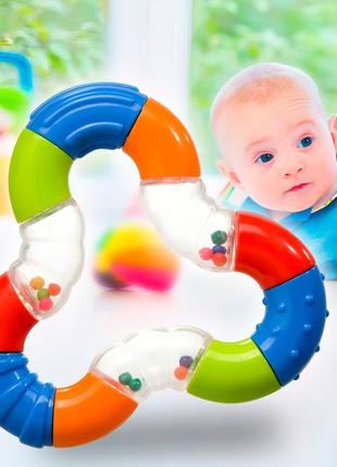 Детская развивающая игрушка погремушка - магический треугольник, babyono, польша