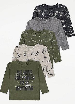 Детский хлопковый лонгслив / реглан/ кофта george 3