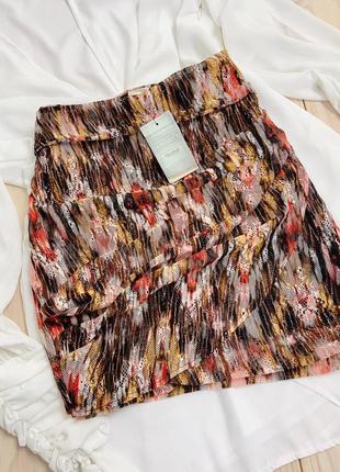 Крутая, качественная, весенняя, летняя юбка на подкладке pull &amp; bear1 фото