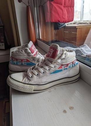 Кеди високі converse білі4 фото