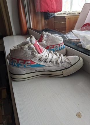 Кеди високі converse білі6 фото