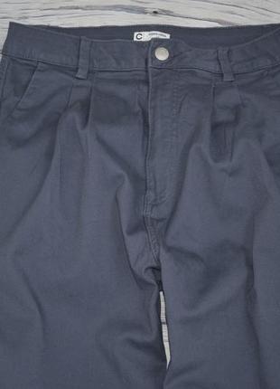 40/м- l фирменные мего крутые хлопковые брюки брюки с высокой посадкой и складками на талии cubus3 фото