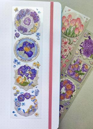 Набір #14 для скрапбукінга, творчості, наліпки,наклейки,стікери,красиві картинки для зошита блокнота записника, скетча скетчбукінга, квіти