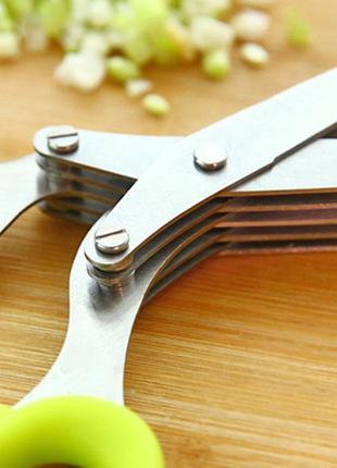 Пятислойные ножницы для шинковки, кухонные ножницы с мультилезвием2 фото