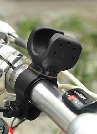 Универсальный велосипедный держатель для фонарика, велодержатель фонаря на руль велосипеда, мопеда, мотоцикла2 фото