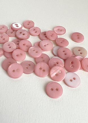 Ґудзик 500/030 сорочковий гладкий рожева 2отвори 12мм ракуш