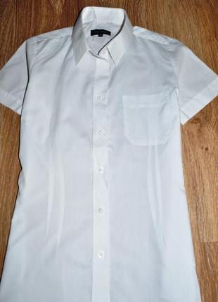 Идеальная белая школьная рубашка девочке, короткий рукав2 фото