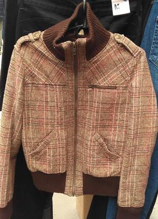 Весна осень куртка твид материал
