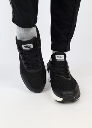 Текстильные кроссовки сеткой мужские черно-белые nike vaporfly 3 run black white найк вапорфлай4 фото