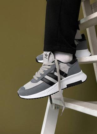 Кроссовки adidas vz silver (серые с черным)3 фото