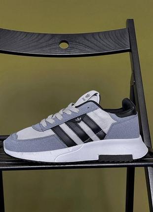 Кроссовки adidas vz silver (серые с черным)5 фото
