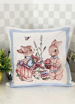 Наволочка пасхальная гобеленовая односторонняя  45х45 см.  limaso