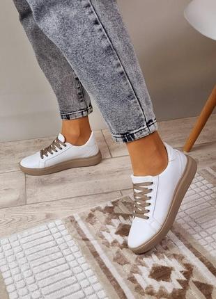 Стильные кеды кожа