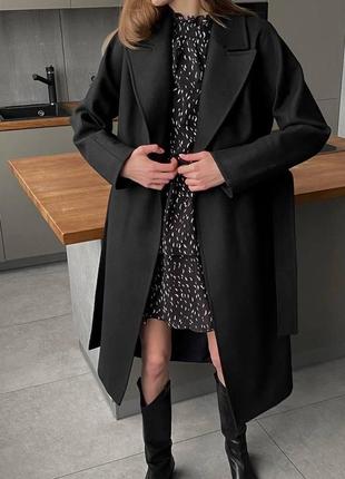 Ідеальне двухбортне пальто з поясом в стиле zara❤️6 фото