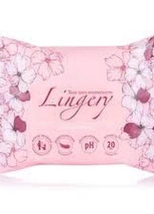 Вологі серветки для інтимної гігієни lingery з алантоїном, 20 шт1 фото
