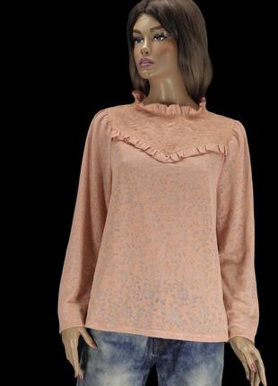 Брендова трикотажна блузка деворе "river island". розмір uk16/eur42 (l/xl).