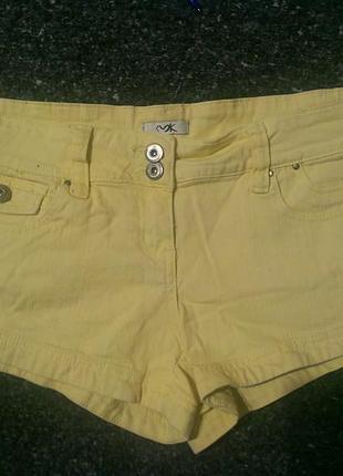 Mk шорти шортики жовті