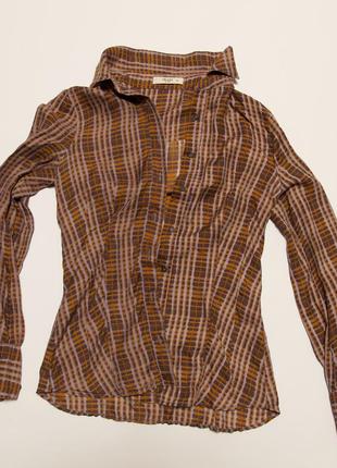 Рубашка prada, 100% шелк.