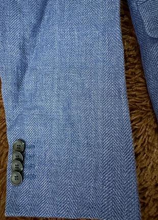 Пиджак мужской серо-голубой h&m 46 размера6 фото