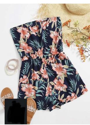 Легкий комбинезон с открытыми плечами shein размер l