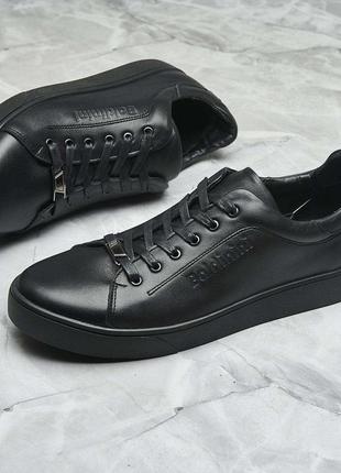 Качественные мужские кеды model-м135, натуральная кожа
