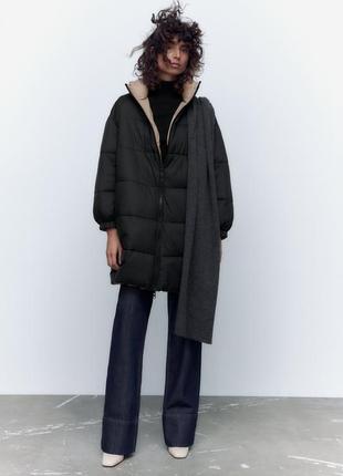 Двусторонняя стильная длинная куртка5 фото
