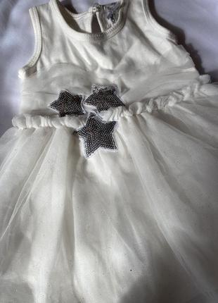 Молочное нарядное платье4 фото